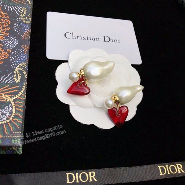 Dior飾品 迪奧經典熱銷款CD珍珠愛心耳釘耳環  zgd1473